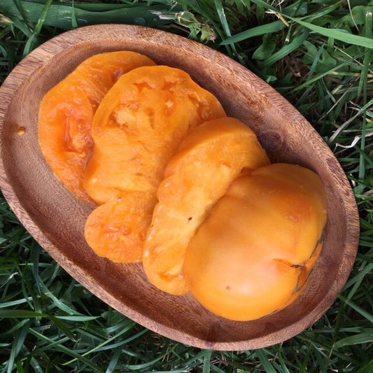 organic yellow brandywine tomato